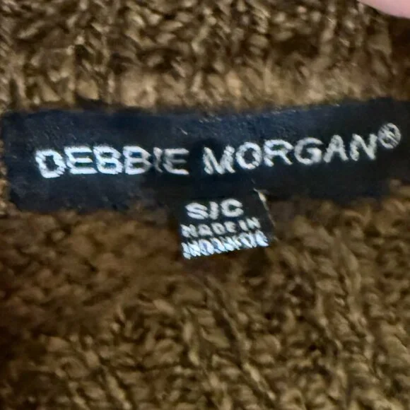 Debbie Morgan Pullover Sweater Brown SZ Small Chic Fall Forrest Cinammon Bohemia - Picture 3 of 7